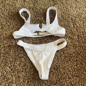 NWT white fashion nova skimpy bikini